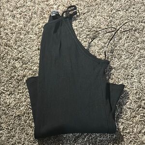 Ambiance Black Ribbed Tank